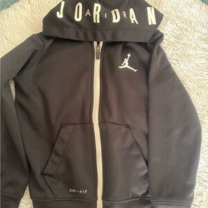 Jordan Black Hoodie with Red Logo kids size 7